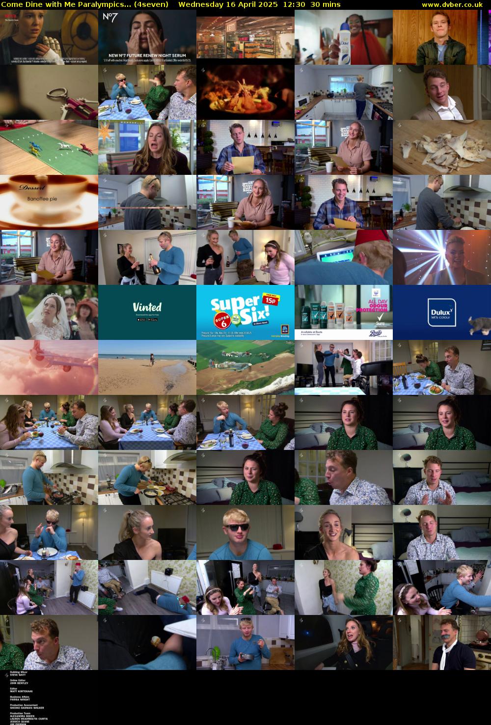 Come Dine with Me Paralympics... (4seven) Wednesday 16 April 2025 12:30 - 13:00