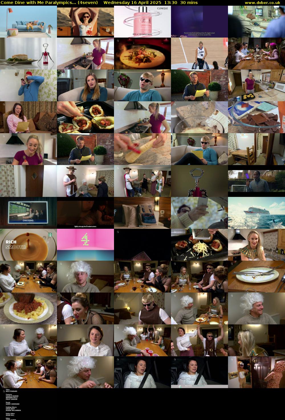 Come Dine with Me Paralympics... (4seven) Wednesday 16 April 2025 13:30 - 14:00