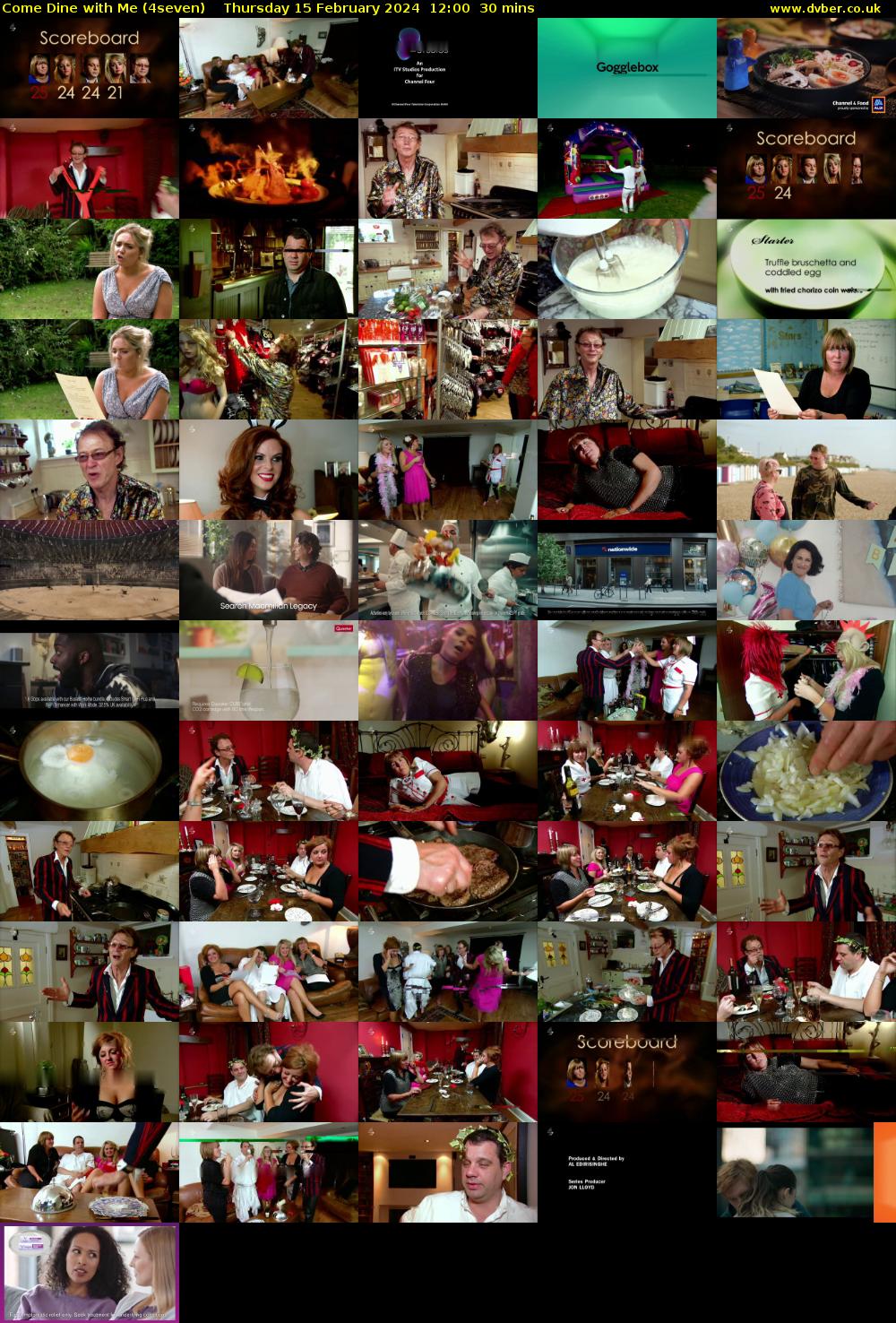 Come Dine with Me (4seven) Thursday 15 February 2024 12:00 - 12:30