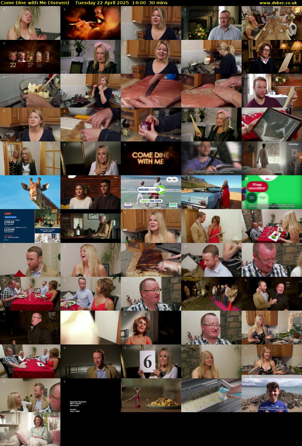 Come Dine with Me (4seven) Tuesday 22 April 2025 14:00 - 14:30