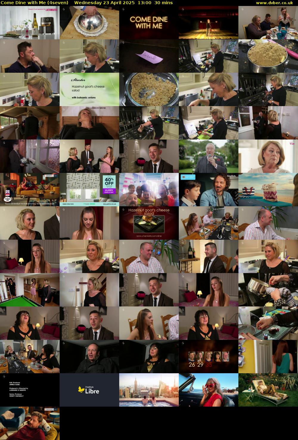 Come Dine with Me (4seven) Wednesday 23 April 2025 13:00 - 13:30