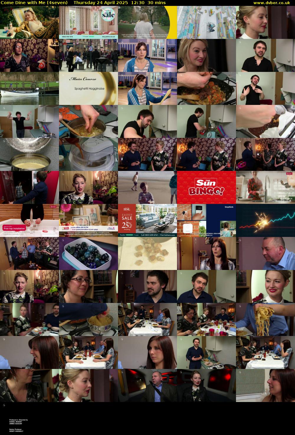 Come Dine with Me (4seven) Thursday 24 April 2025 12:30 - 13:00