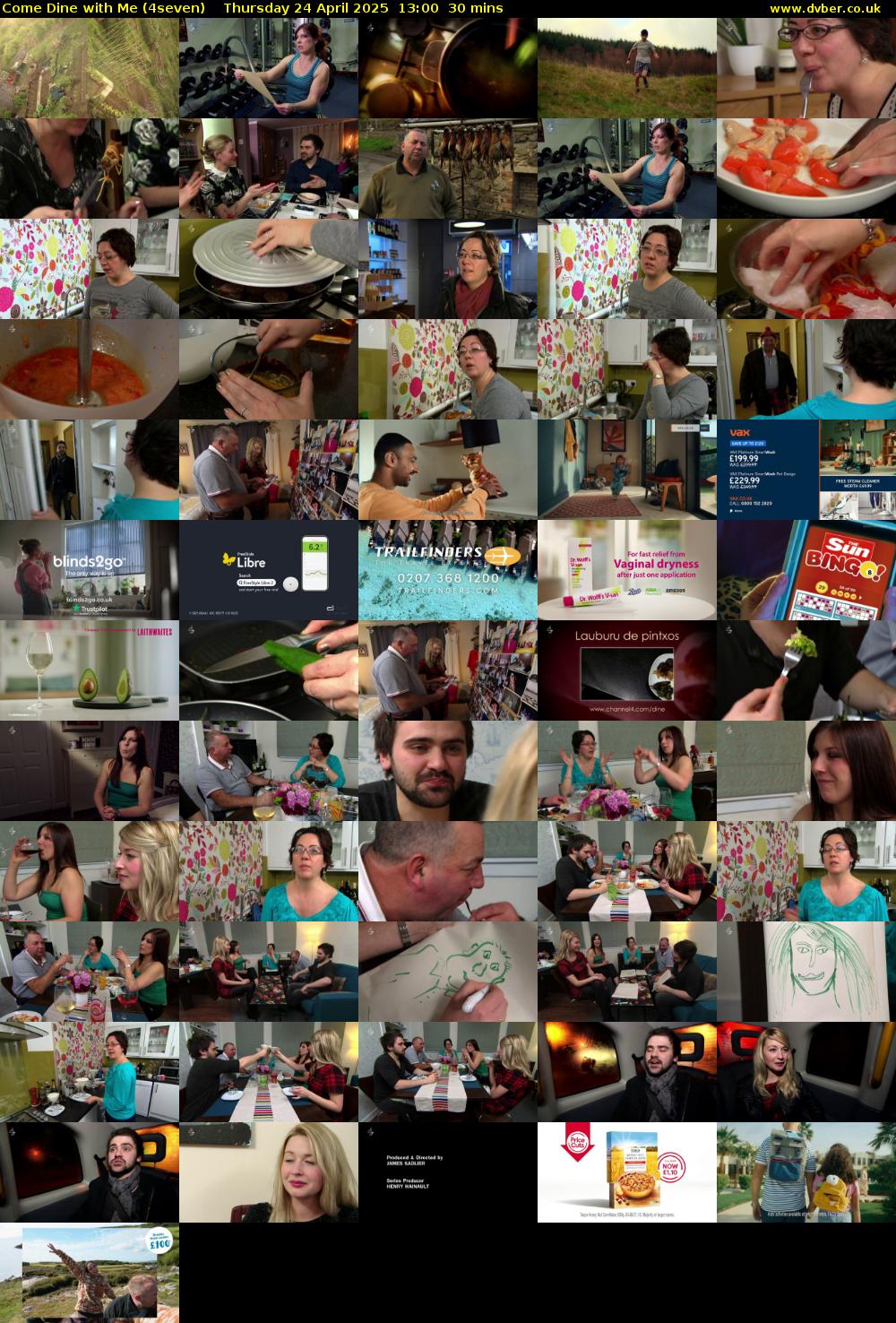 Come Dine with Me (4seven) Thursday 24 April 2025 13:00 - 13:30