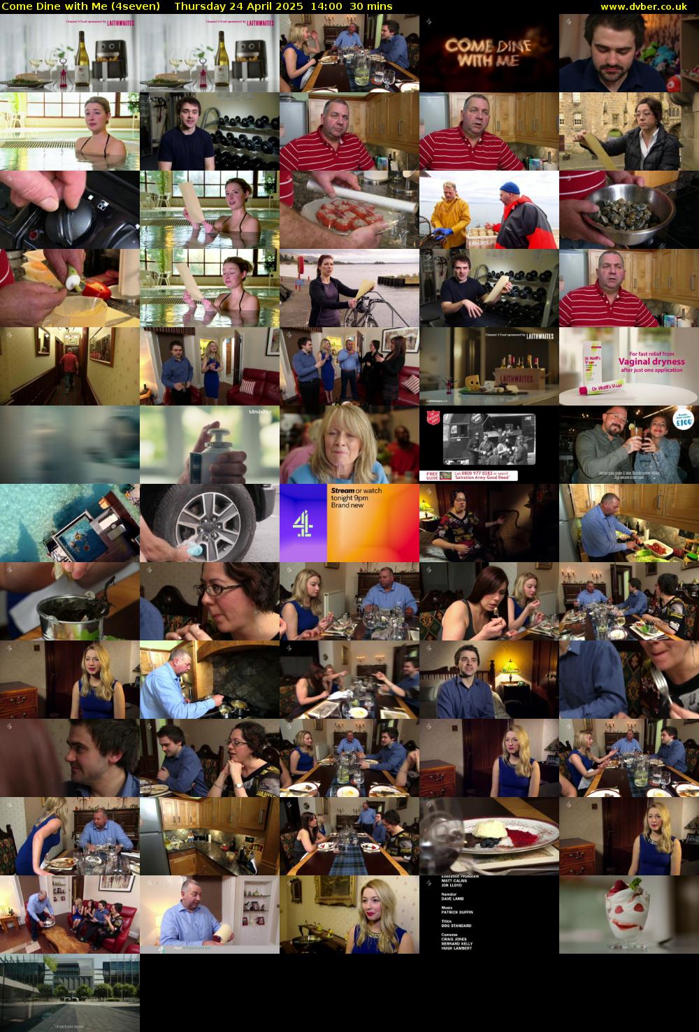 Come Dine with Me (4seven) Thursday 24 April 2025 14:00 - 14:30