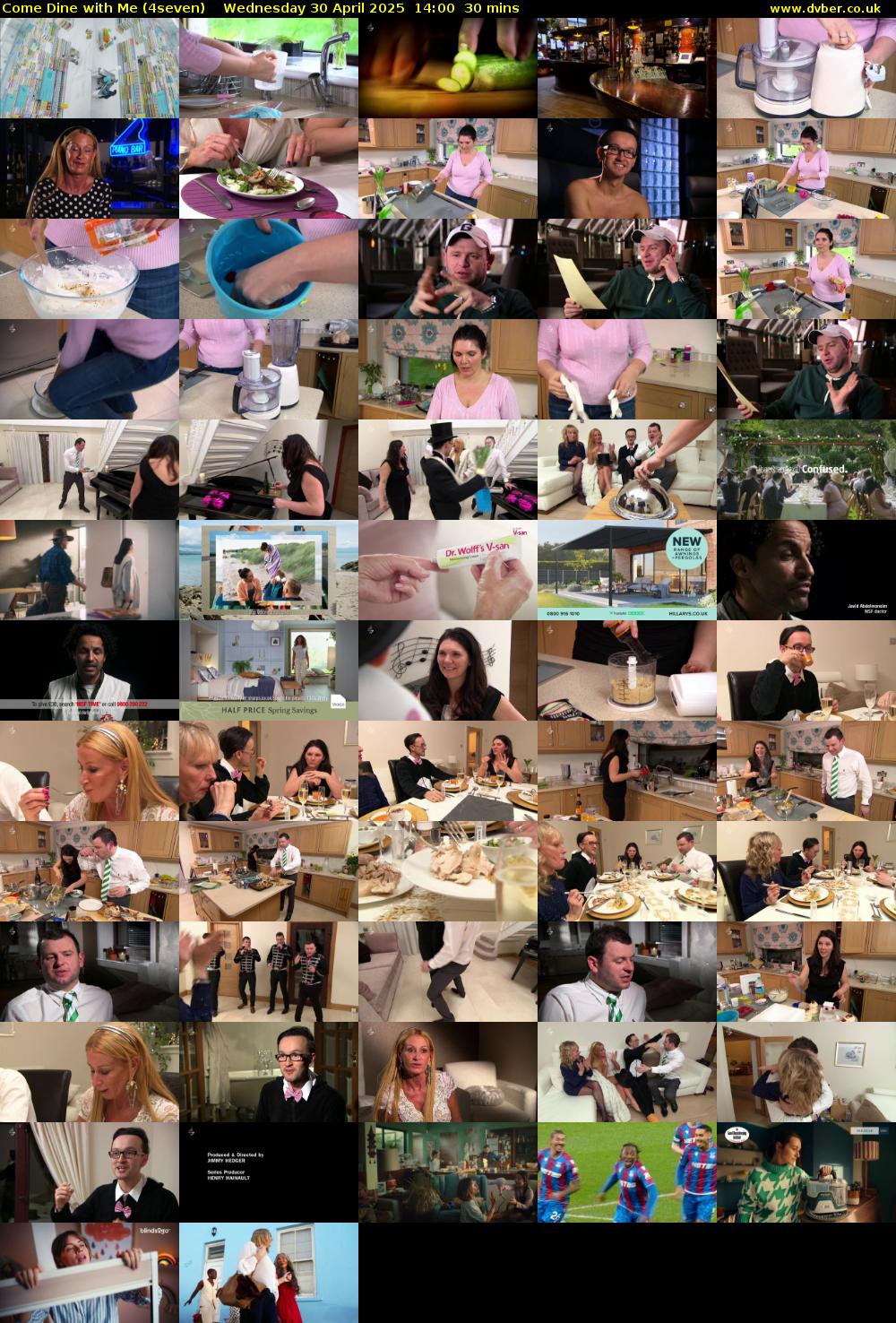 Come Dine with Me (4seven) Wednesday 30 April 2025 14:00 - 14:30
