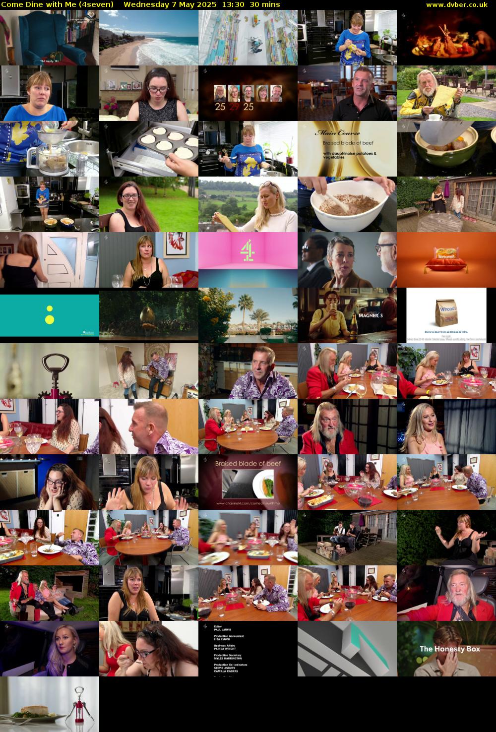 Come Dine with Me (4seven) Wednesday 7 May 2025 13:30 - 14:00