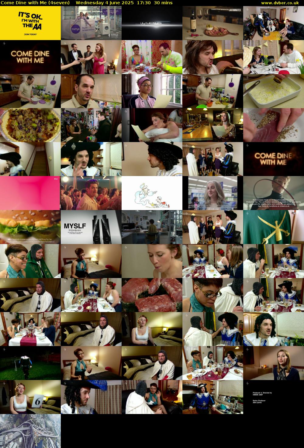 Come Dine with Me (4seven) Wednesday 4 June 2025 17:30 - 18:00
