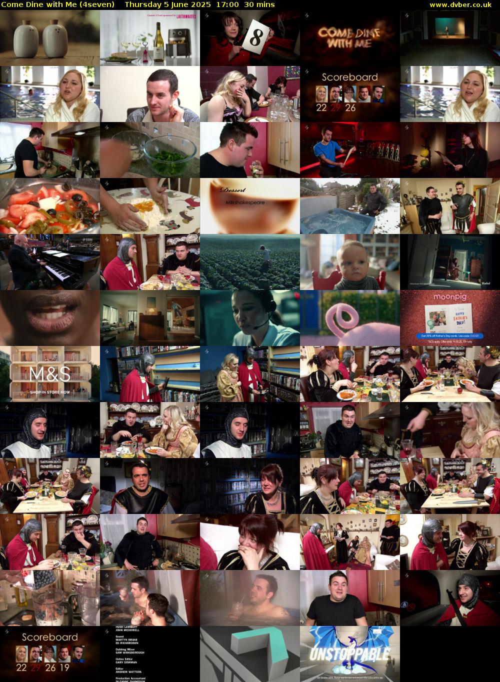 Come Dine with Me (4seven) Thursday 5 June 2025 17:00 - 17:30