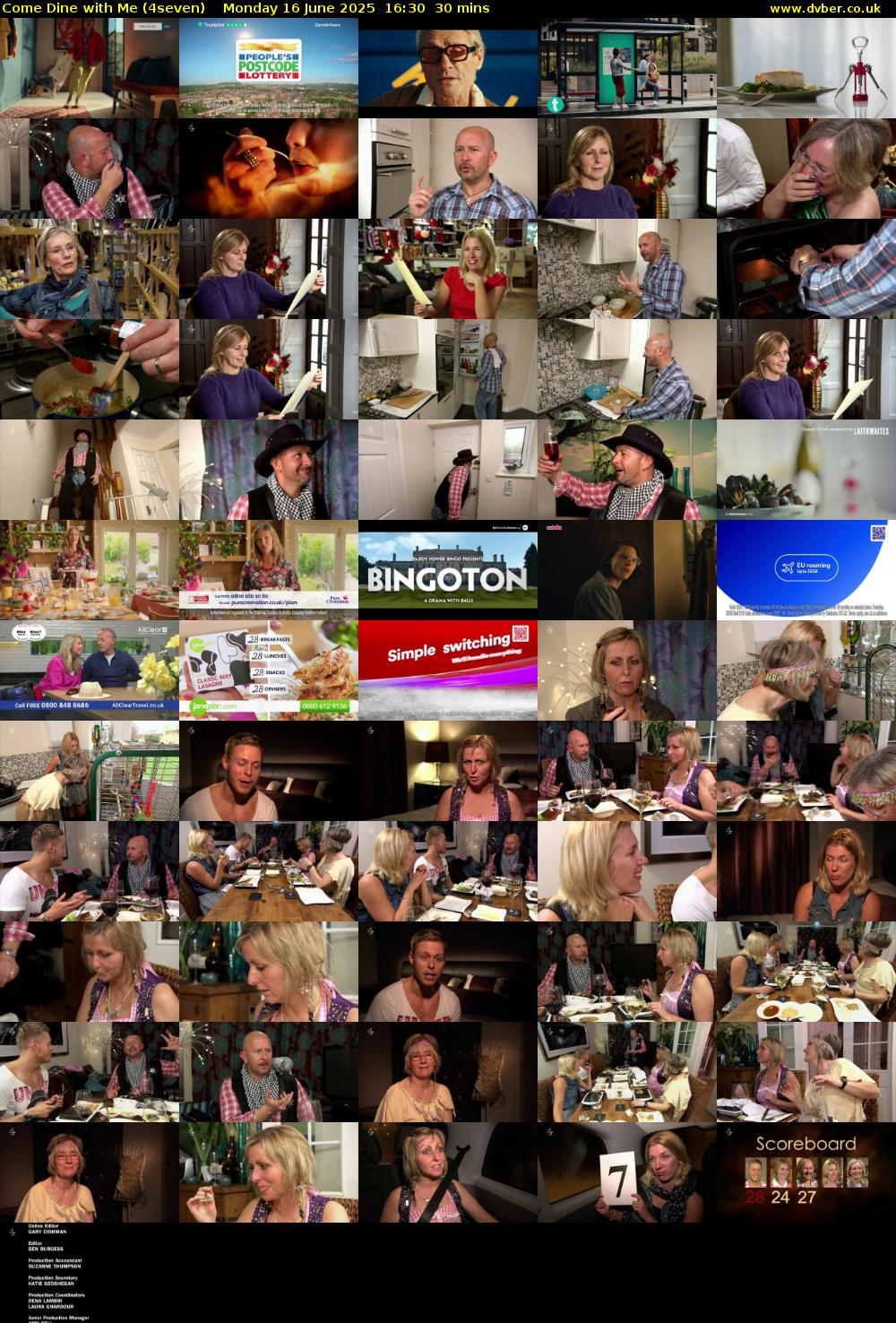 Come Dine with Me (4seven) Monday 16 June 2025 16:30 - 17:00