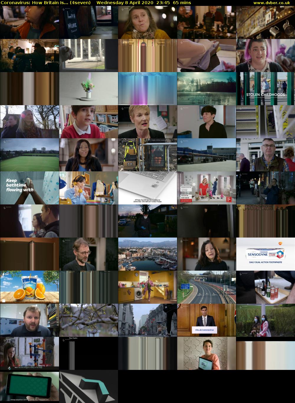 Coronavirus: How Britain Is... (4seven) Wednesday 8 April 2020 23:45 - 00:50