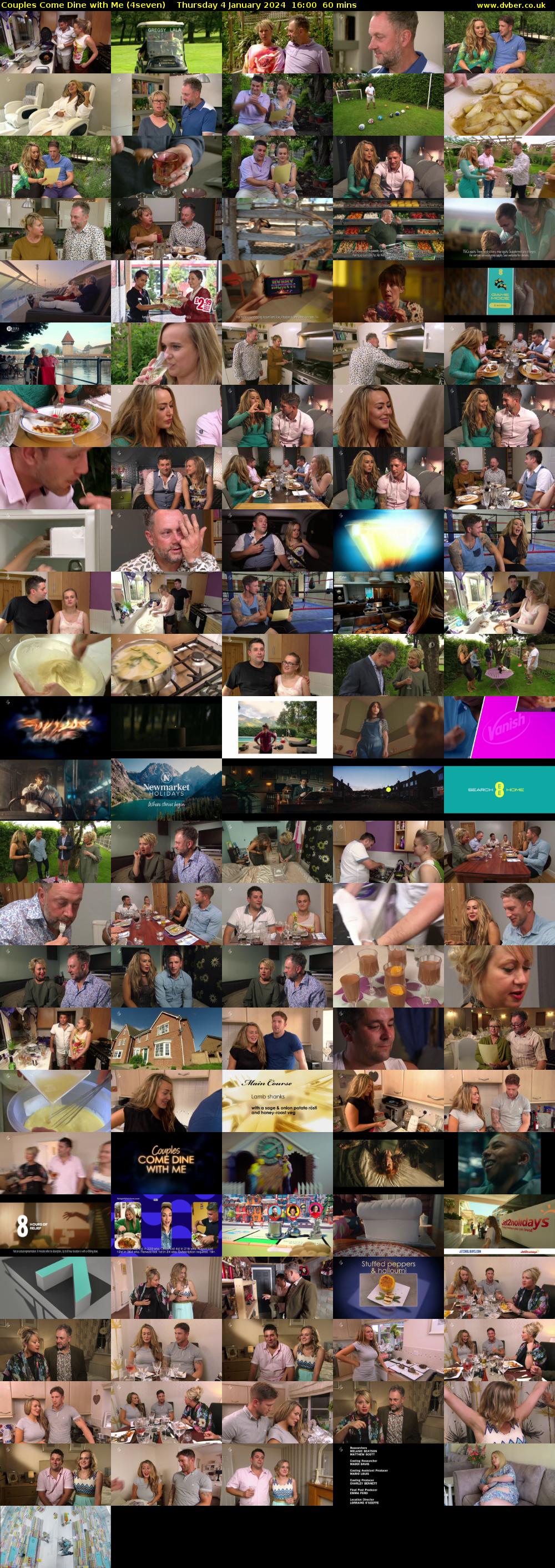 Couples Come Dine with Me (4seven) Thursday 4 January 2024 16:00 - 17:00