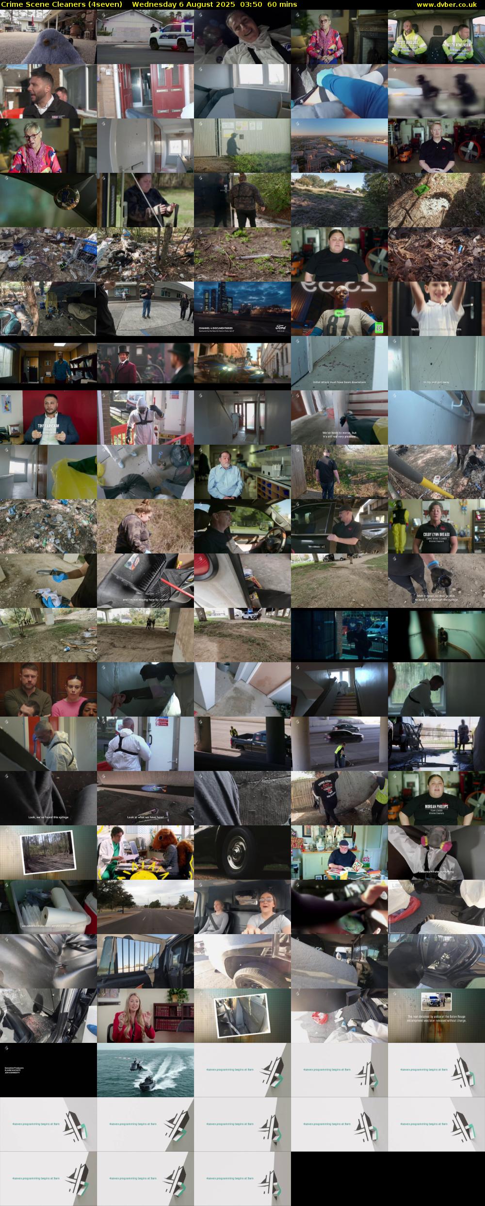 Crime Scene Cleaners (4seven) Wednesday 6 August 2025 03:50 - 04:50