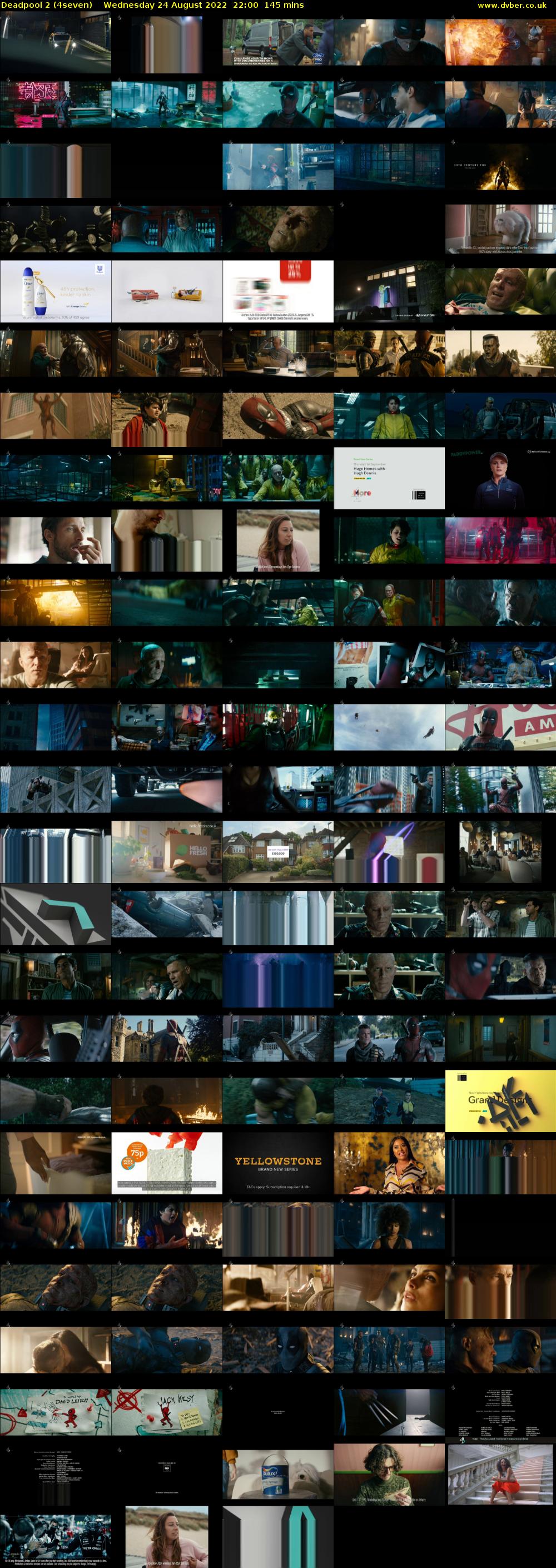 Deadpool 2 (4seven) Wednesday 24 August 2022 22:00 - 00:25