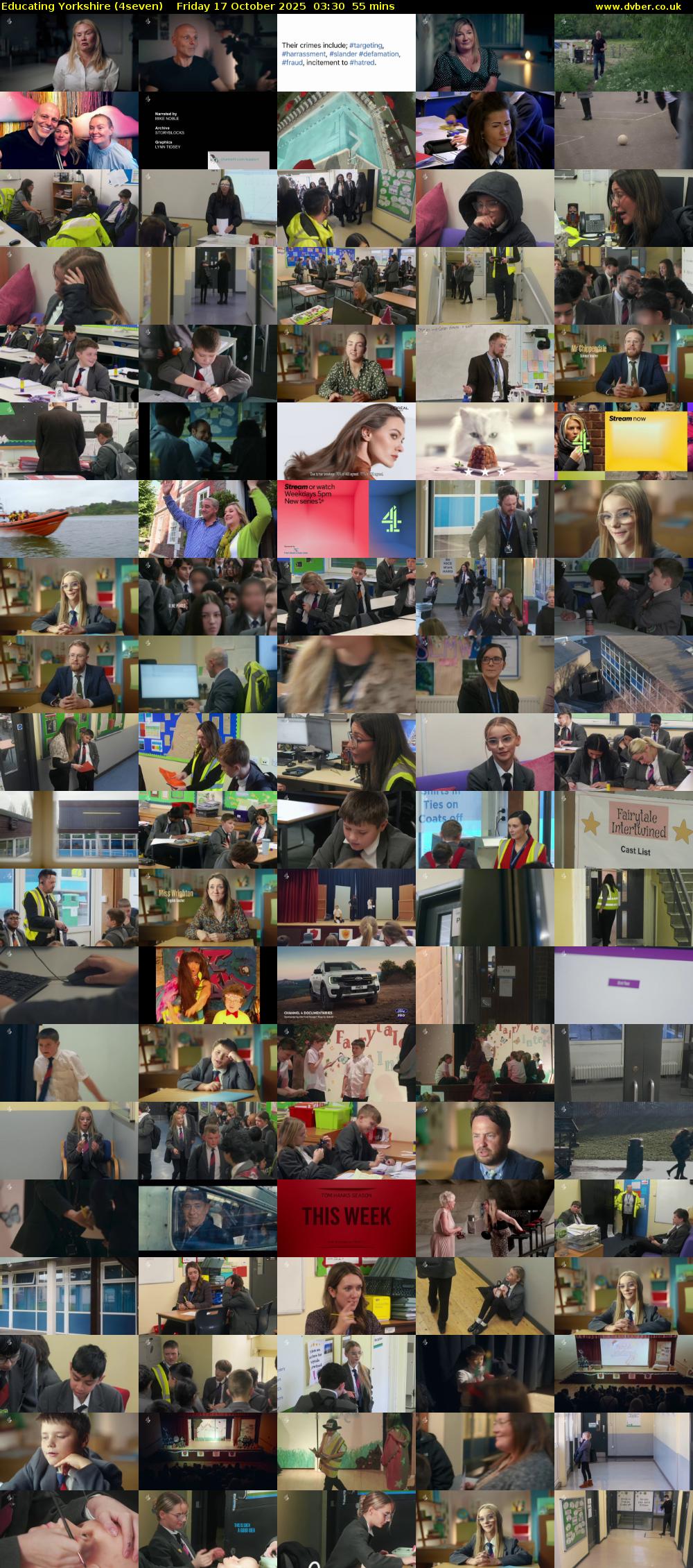 Educating Yorkshire (4seven) Friday 17 October 2025 03:30 - 04:25