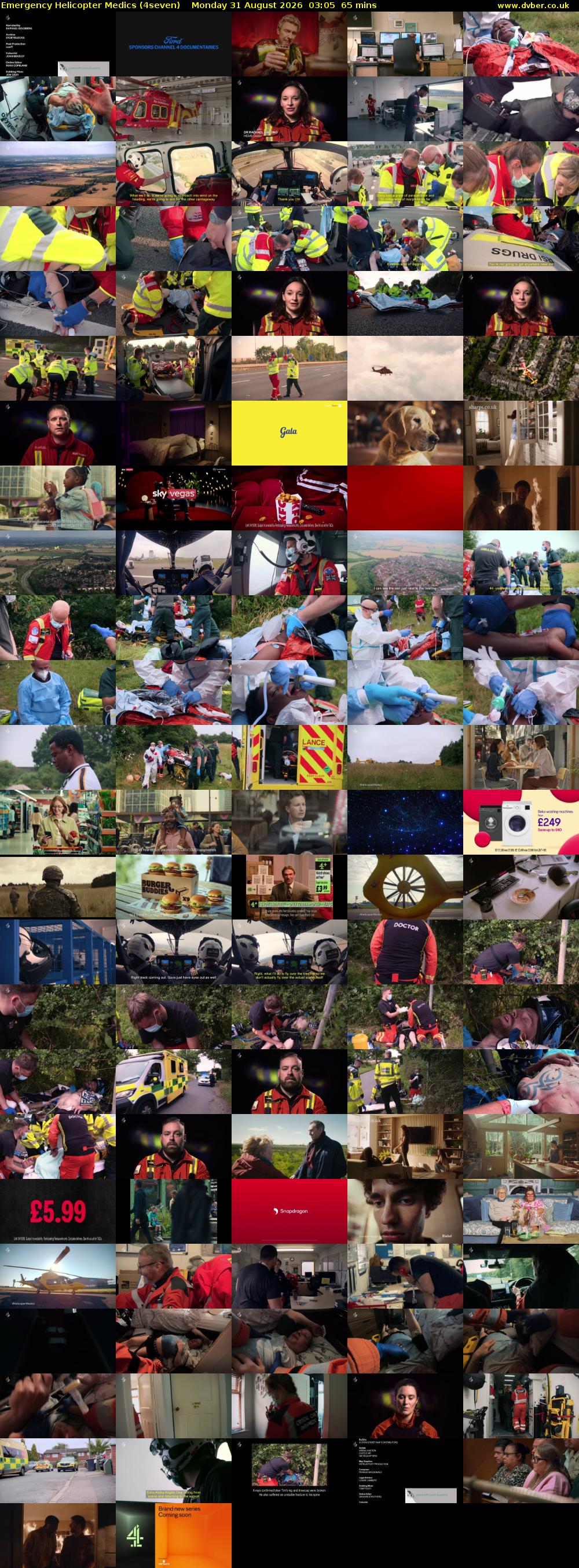 Emergency Helicopter Medics (4seven) Monday 31 August 2026 03:05 - 04:10
