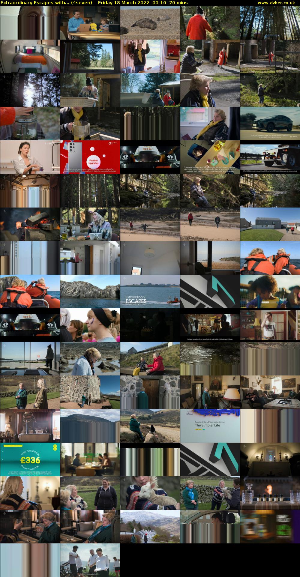 Extraordinary Escapes with... (4seven) Friday 18 March 2022 00:10 - 01:20