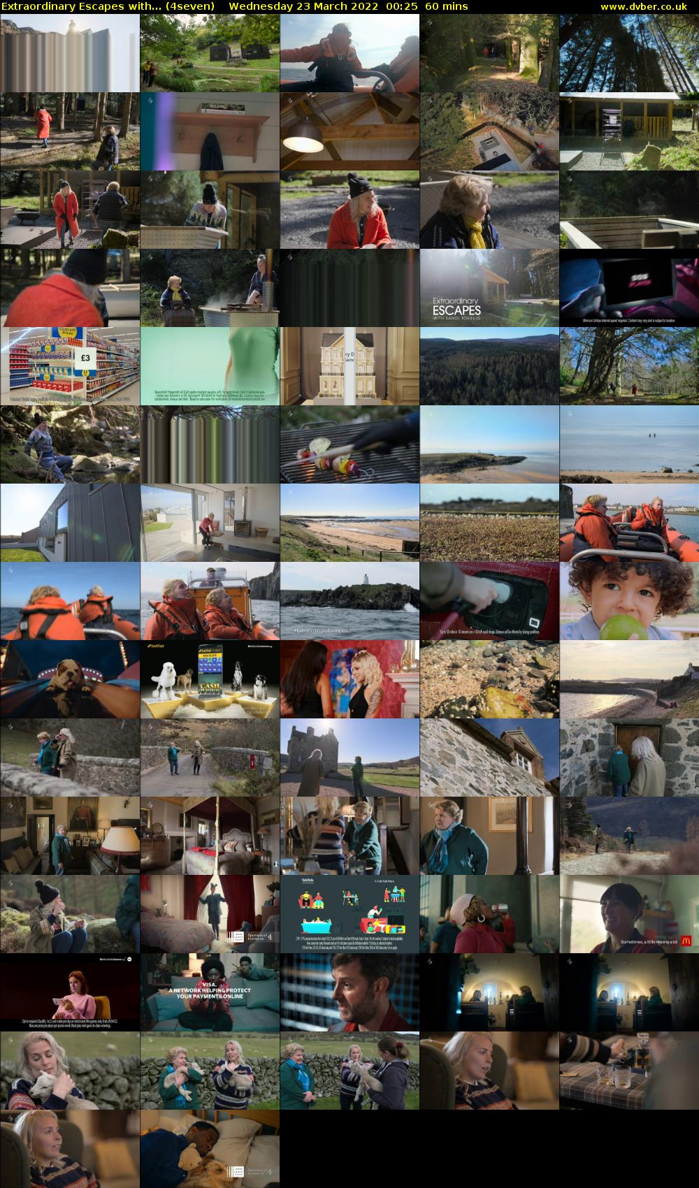 Extraordinary Escapes with... (4seven) Wednesday 23 March 2022 00:25 - 01:25