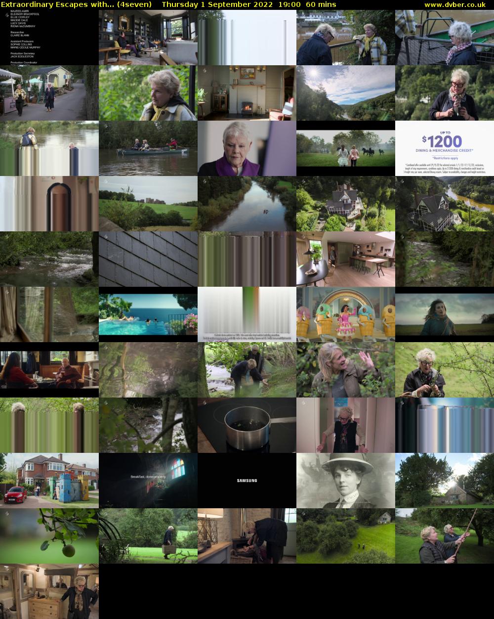 Extraordinary Escapes with... (4seven) Thursday 1 September 2022 19:00 - 20:00