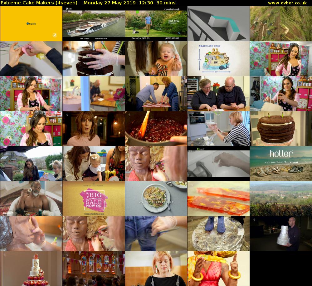 Extreme Cake Makers (4seven) Monday 27 May 2019 12:30 - 13:00