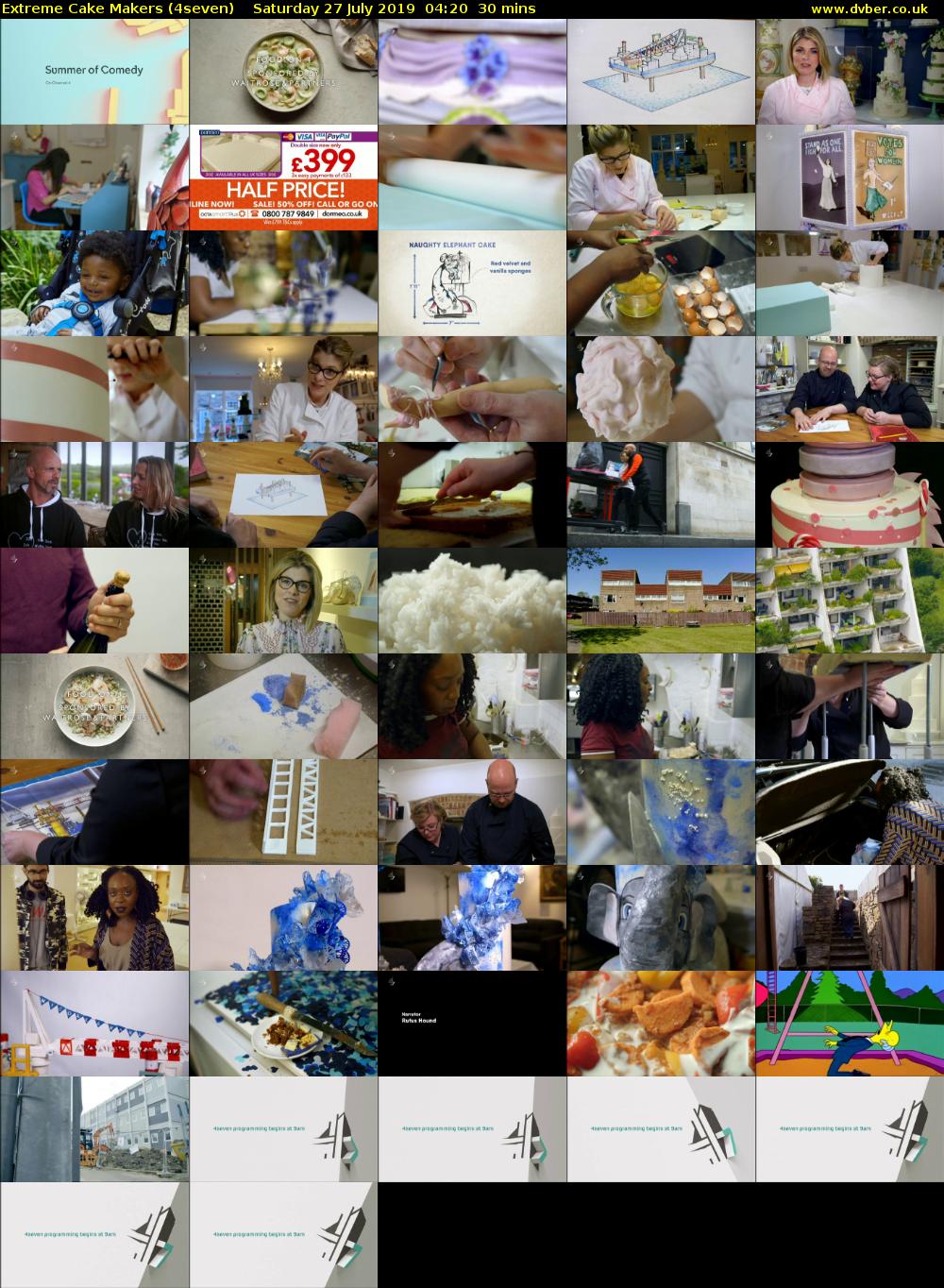 Extreme Cake Makers (4seven) Saturday 27 July 2019 04:20 - 04:50