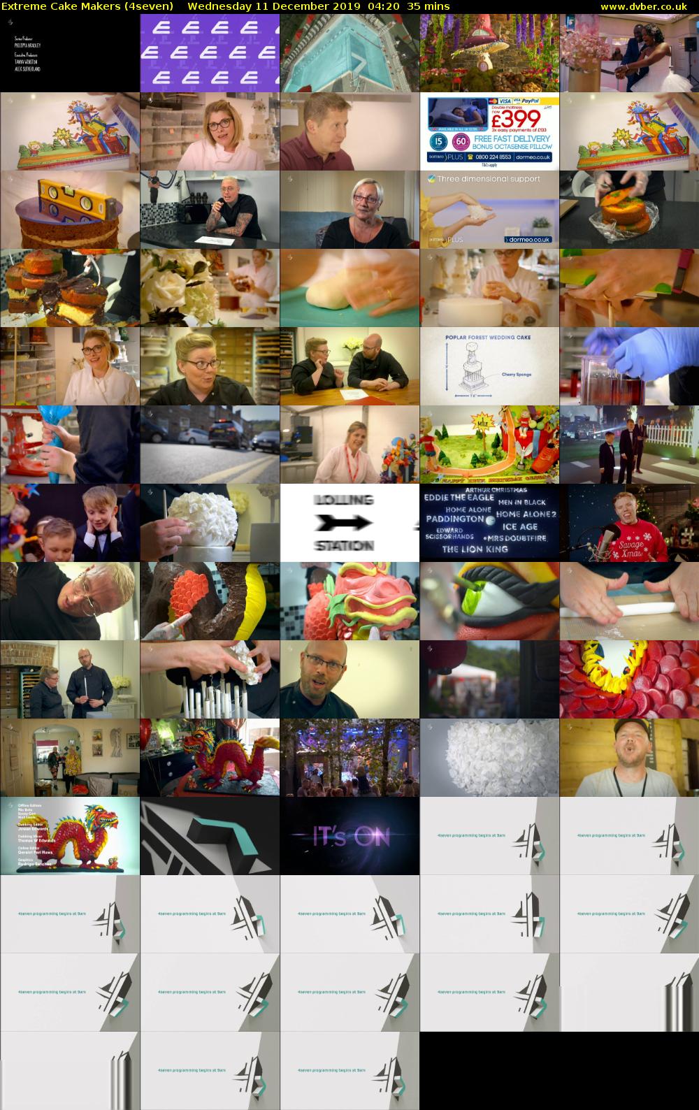 Extreme Cake Makers (4seven) Wednesday 11 December 2019 04:20 - 04:55