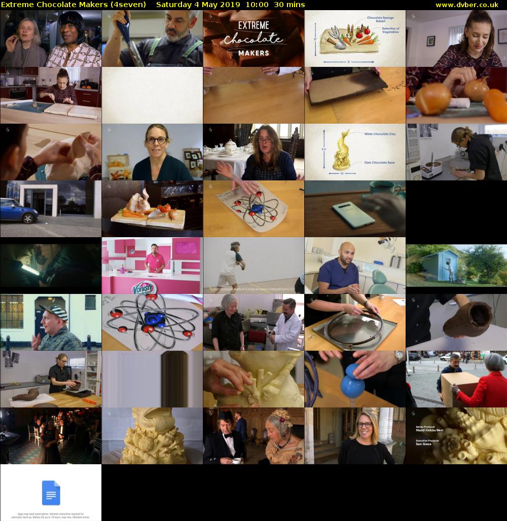 Extreme Chocolate Makers (4seven) Saturday 4 May 2019 10:00 - 10:30