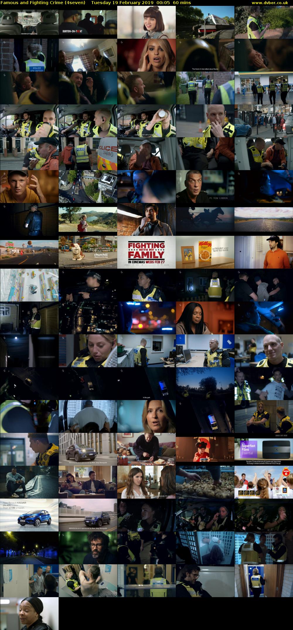 Famous and Fighting Crime (4seven) Tuesday 19 February 2019 00:05 - 01:05