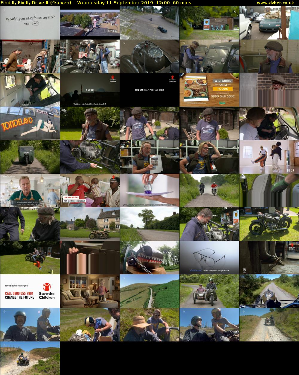 Find It, Fix It, Drive It (4seven) Wednesday 11 September 2019 12:00 - 13:00