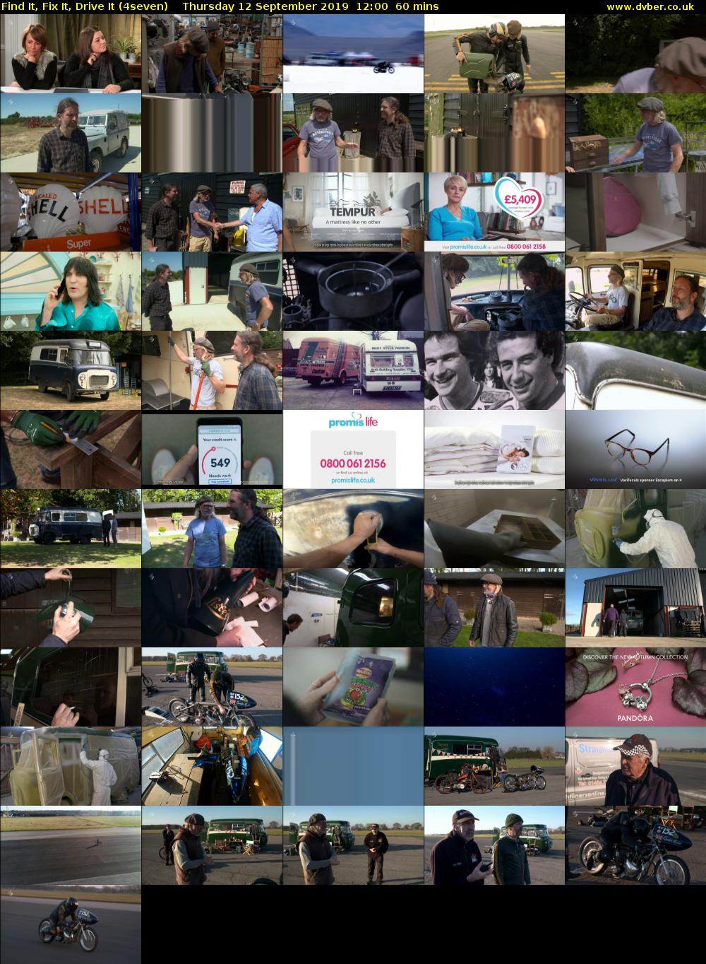 Find It, Fix It, Drive It (4seven) Thursday 12 September 2019 12:00 - 13:00