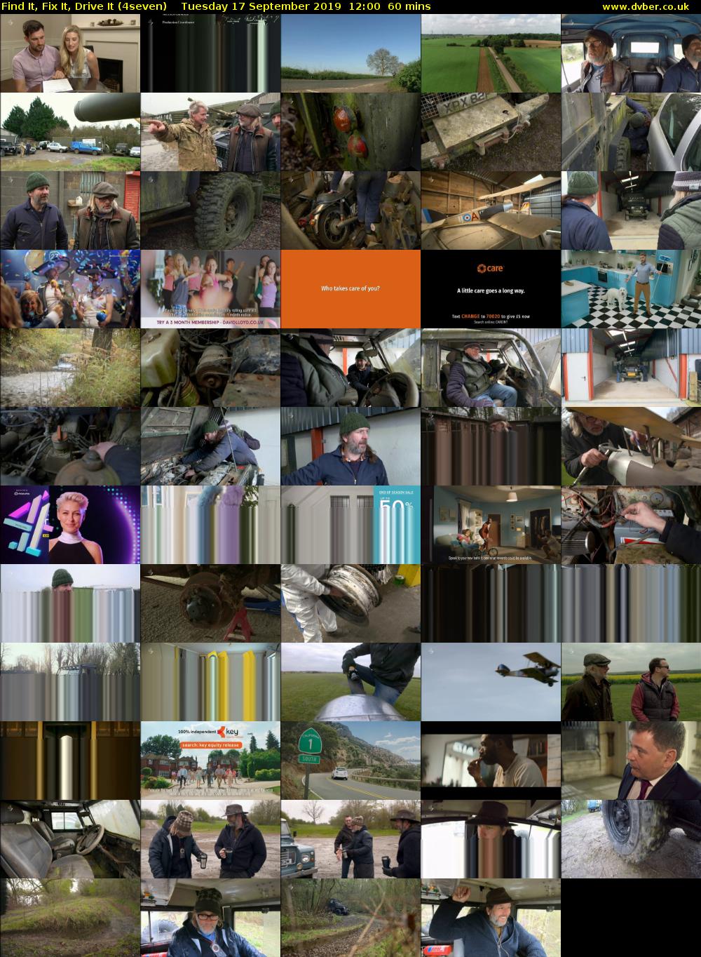 Find It, Fix It, Drive It (4seven) Tuesday 17 September 2019 12:00 - 13:00
