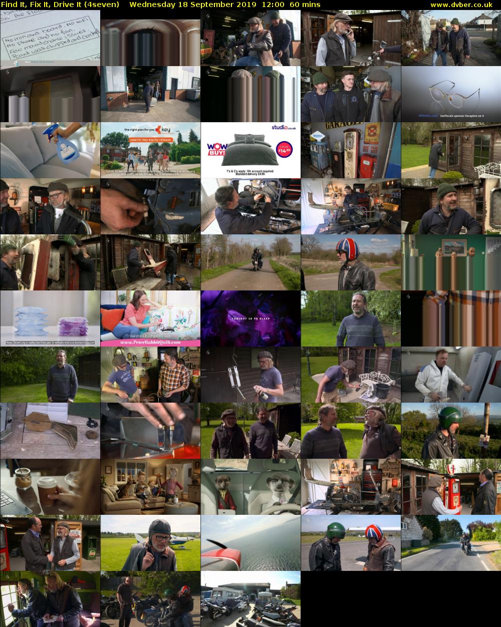 Find It, Fix It, Drive It (4seven) Wednesday 18 September 2019 12:00 - 13:00