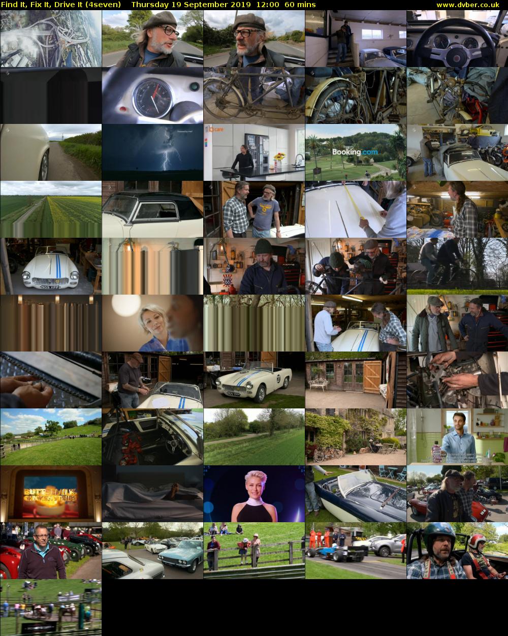 Find It, Fix It, Drive It (4seven) Thursday 19 September 2019 12:00 - 13:00