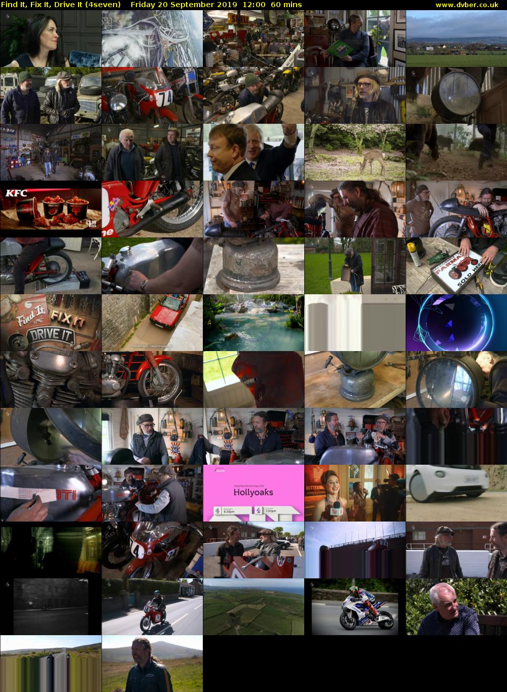 Find It, Fix It, Drive It (4seven) Friday 20 September 2019 12:00 - 13:00