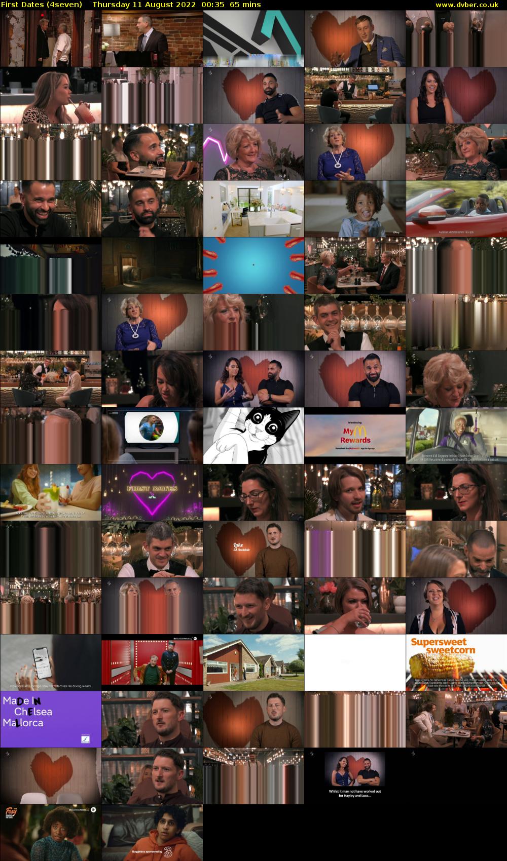 First Dates (4seven) Thursday 11 August 2022 00:35 - 01:40