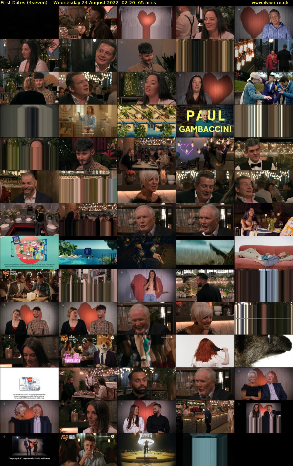 First Dates (4seven) Wednesday 24 August 2022 02:20 - 03:25