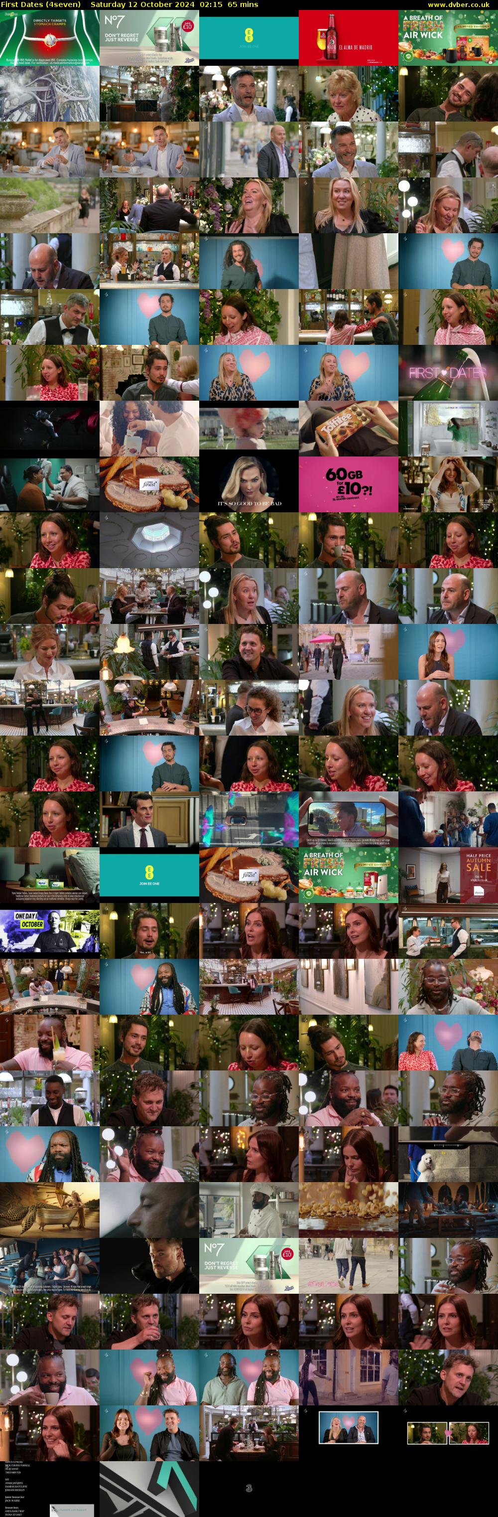 First Dates (4seven) Saturday 12 October 2024 02:15 - 03:20