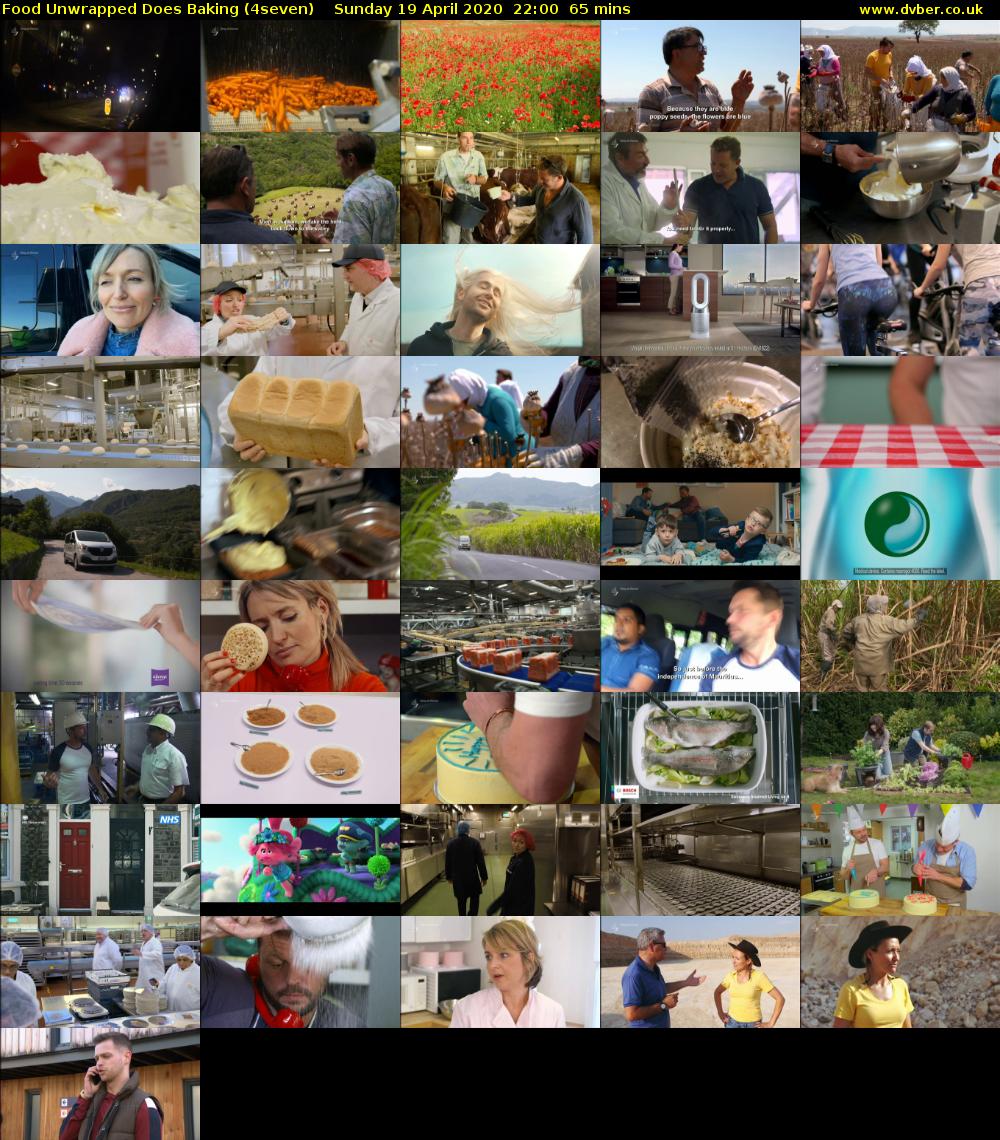 Food Unwrapped Does Baking (4seven) Sunday 19 April 2020 22:00 - 23:05