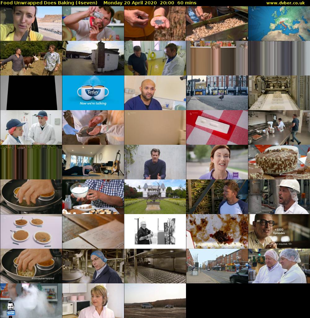 Food Unwrapped Does Baking (4seven) Monday 20 April 2020 20:00 - 21:00