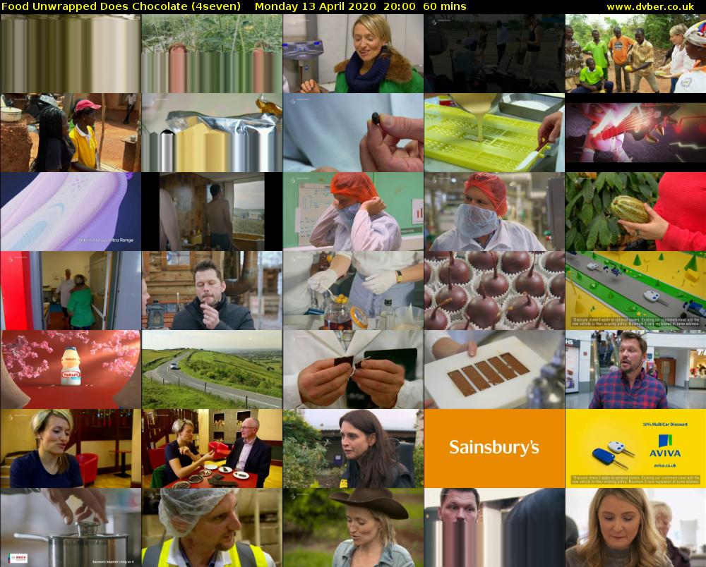Food Unwrapped Does Chocolate (4seven) Monday 13 April 2020 20:00 - 21:00