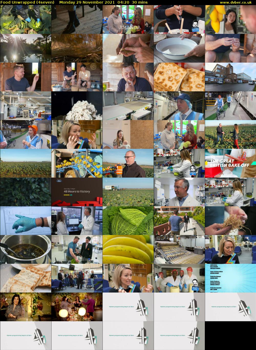 Food Unwrapped (4seven) Monday 29 November 2021 04:20 - 04:50