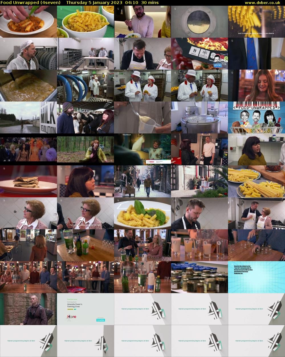 Food Unwrapped (4seven) Thursday 5 January 2023 04:10 - 04:40