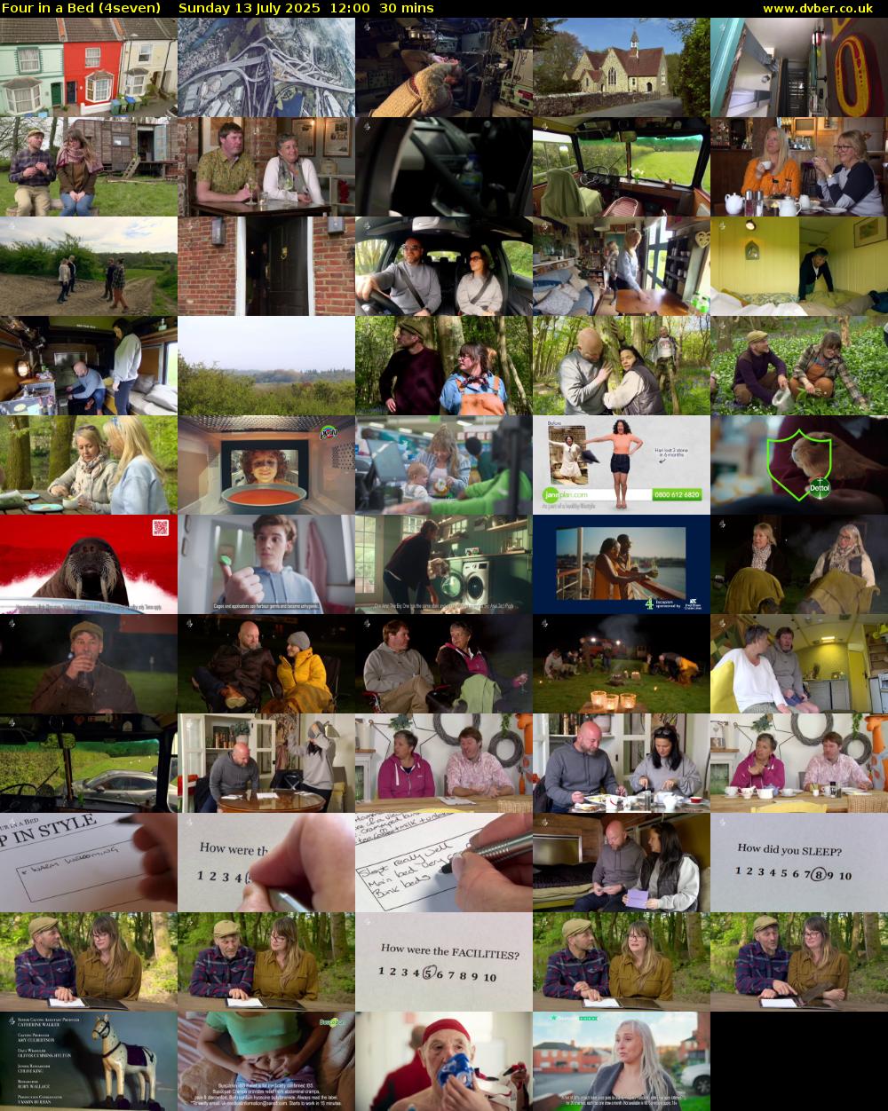 Four in a Bed (4seven) Sunday 13 July 2025 12:00 - 12:30