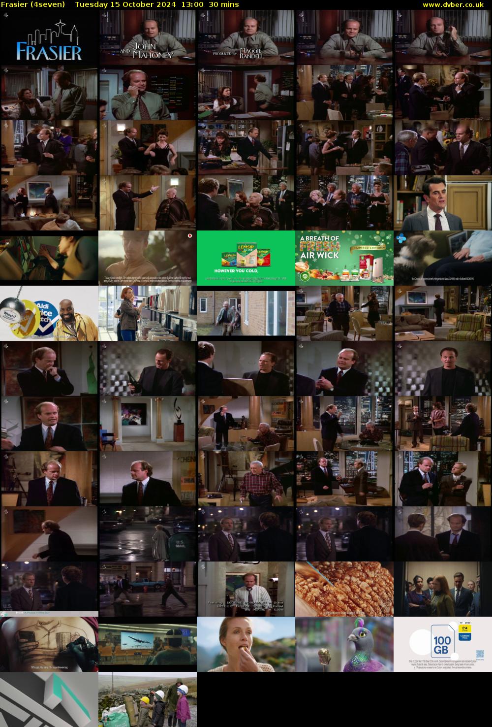 Frasier (4seven) Tuesday 15 October 2024 13:00 - 13:30
