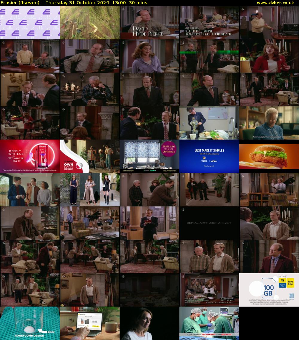 Frasier (4seven) Thursday 31 October 2024 13:00 - 13:30