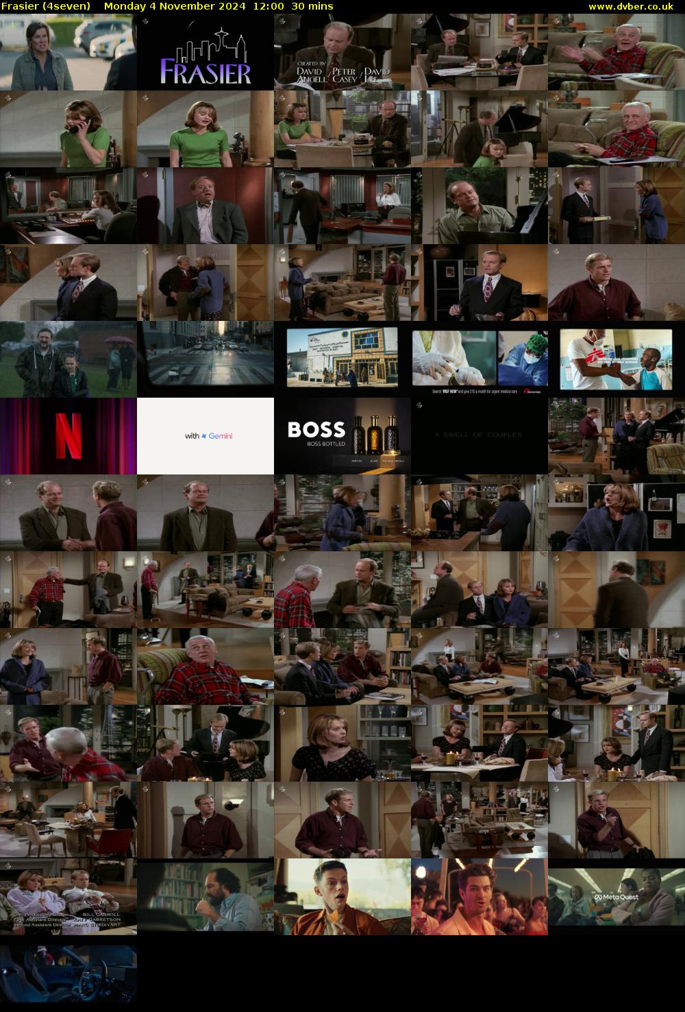 Frasier (4seven) Monday 4 November 2024 12:00 - 12:30