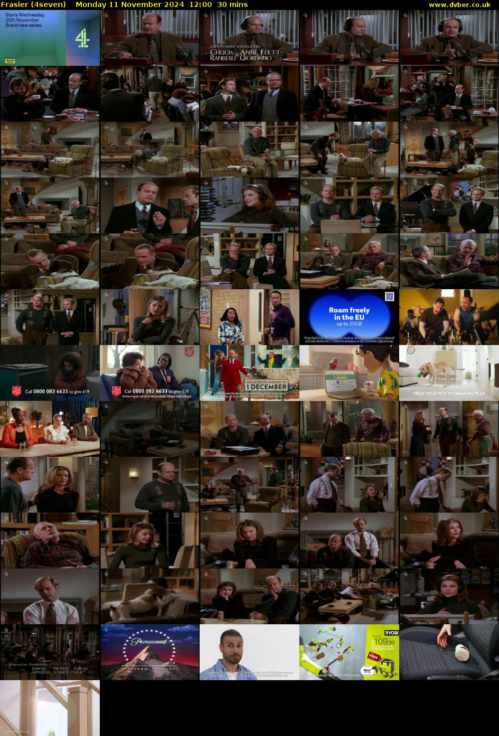 Frasier (4seven) Monday 11 November 2024 12:00 - 12:30