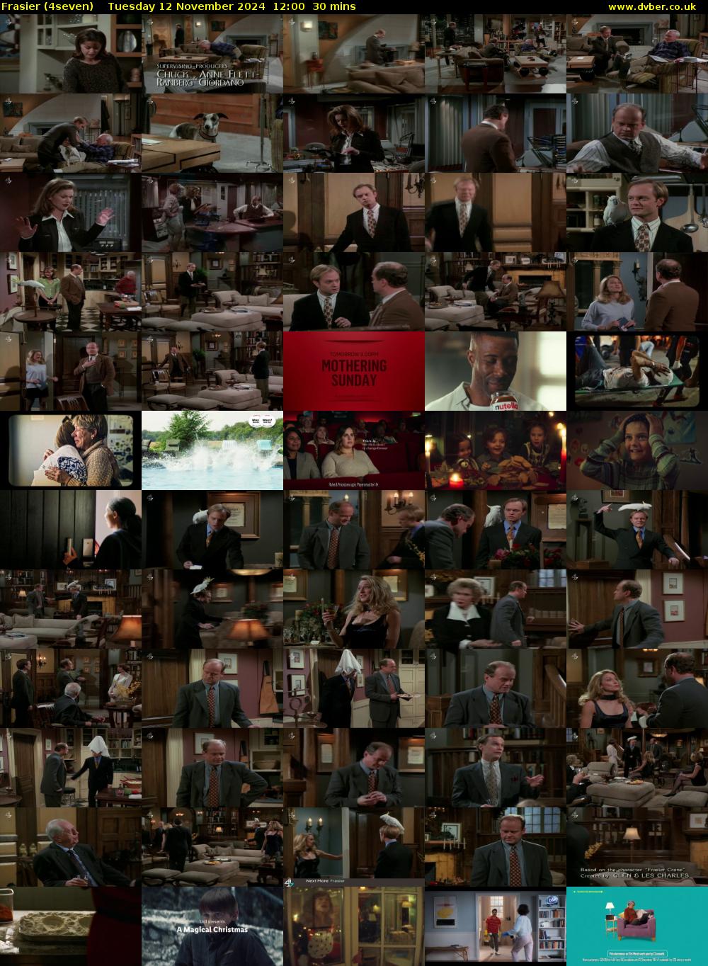 Frasier (4seven) Tuesday 12 November 2024 12:00 - 12:30