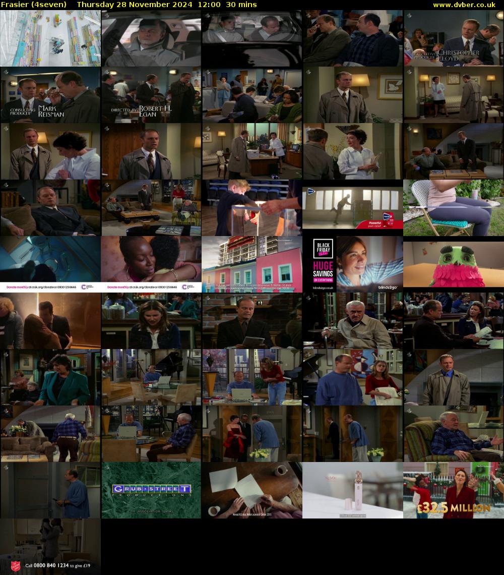 Frasier (4seven) Thursday 28 November 2024 12:00 - 12:30