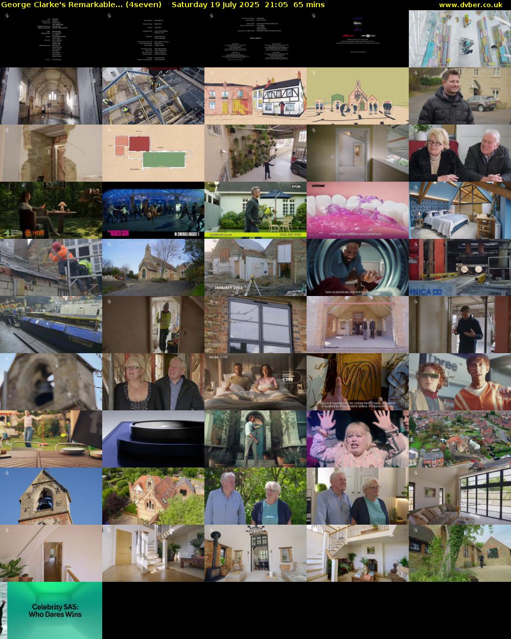 George Clarke's Remarkable... (4seven) Saturday 19 July 2025 21:05 - 22:10