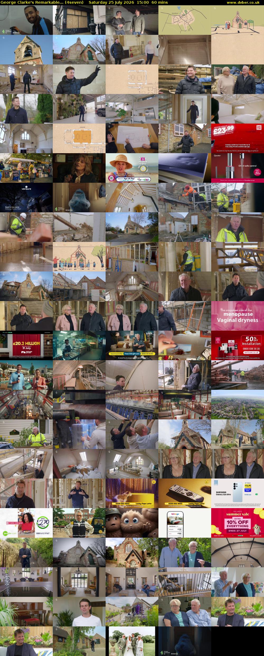 George Clarke's Remarkable... (4seven) Saturday 25 July 2026 15:00 - 16:00